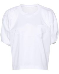Sacai - Puff-Sleeves Cotton T-Shirt - Lyst