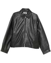 Cole Buxton - Leather Zip-Up Jacket - Lyst