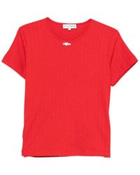 Stine Goya - Ribbed Bow-Detail T-Shirt - Lyst
