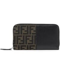 Fendi - Ff Jacquard Zip Around Wallet - Lyst