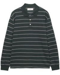 DUNST - Striped Long-Sleeve Polo Shirt - Lyst
