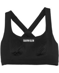 Calvin Klein - Logo-Print Sports Bra - Lyst