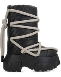 Rick Owens - Padded Leather Lace-Up Boots - Lyst