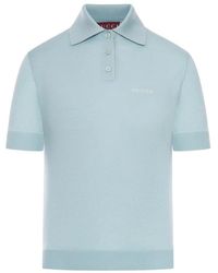 Gucci - Wool And Silk Knitted Polo Shirt - Lyst