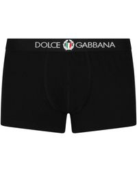 Dolce & Gabbana - Logo-print Cotton Boxers - Lyst