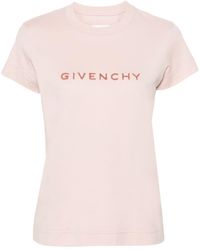 Givenchy - Flocked-Logo T-Shirt - Lyst