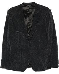 Reveres 1949 - Lurex-Detail Single-Breasted Blazer - Lyst