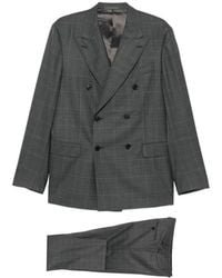 Caruso - Check Double-Breasted Suit - Lyst