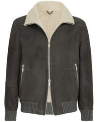 Brunello Cucinelli - Bomber Jacket Leather - Lyst