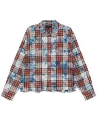 Purple Brand - Logo-Embroidered Checked Shirt - Lyst