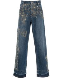 Isabel Marant - Juro Embroidered-Motif Jeans - Lyst