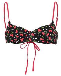 Frankie's Bikinis - Cola Cherry-Print Bikini Top - Lyst