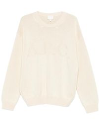 A.P.C. - A. P.C. Logo-Detail Crew-Neck Sweater - Lyst