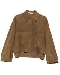 JOSEPH - Suede Boxy Jacket - Lyst