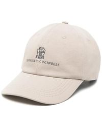 Brunello Cucinelli - Garment-Dyed Twisted Cotton Gabardine Baseball Cap With Embroidered Logo - Lyst