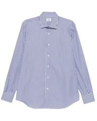 CAMICERIA MAZZARELLI - Striped Button Shirt - Lyst
