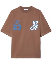 Off-White c/o Virgil Abloh - 23 Varsity Skate Cotton T-shirt - Lyst