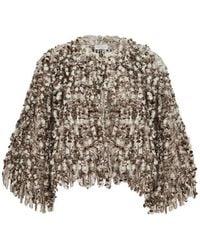 Brunello Cucinelli - Dazzling Twist Embroidery Cardigan - Lyst