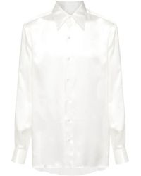 Tom Ford - Long-Sleeve Silk Shirt - Lyst