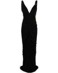 Givenchy - Ruched V-Neck Gown - Lyst
