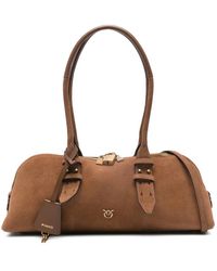 Pinko - Padlock Suede Tote Bag - Lyst
