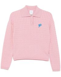 Patou - Jp Cable-Knit Polo Sweater - Lyst