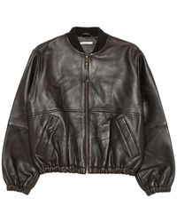Sessun - Leather Bomber Jacket - Lyst