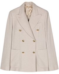 Max Mara - Cotton Double-Breasted Jacket - Lyst