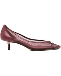 Jacquemus - Bow-Embellished Mesh Pumps - Lyst
