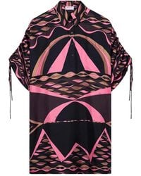 PUCCI - Dune-Print Silk Kaftan - Lyst
