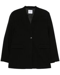 LE SULLY STUDIO - Single-Breasted Collarless Coat - Lyst