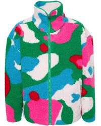 JW Anderson - Abstract-Pattern Fleece-Texture Jacket - Lyst