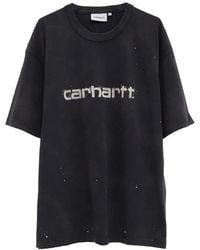 Carhartt - Logo-Print Paint-Splatter T-Shirt - Lyst