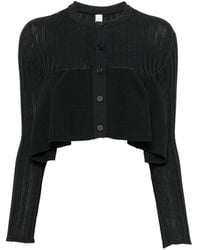 CFCL - Pottery Bust Flare Ribbed Peplum Cardigan - Lyst