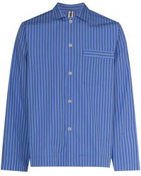 Tekla - Striped Poplin Pajama Shirt - Lyst
