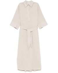Panicale - Belted Midi Shirt Dress - Lyst