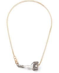 MM6 by Maison Margiela - Key-Pendant Curb-Chain Necklace - Lyst