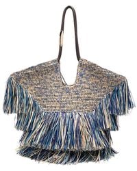 Zimmermann - Goldentime Medium Rafia Tote - Lyst