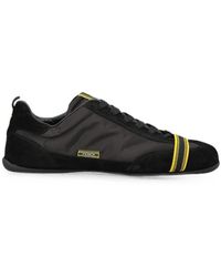 Fendi - Wrap Suede And Fabric Low-Top Trainers - Lyst