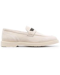 Brunello Cucinelli - Leather Suede Loafers - Lyst