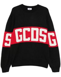Gcds - Logo-Intarsia Knitted Sweater - Lyst