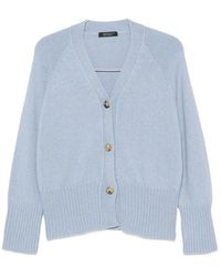 Aragona - V-Neck Ribbed-Knit Cardigan - Lyst