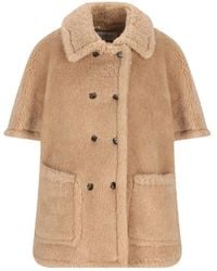 Max Mara - Double-Breasted Teddy Jacket - Lyst