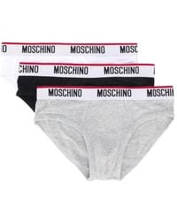 Moschino - Logo Waistband Briefs (Set Of Three) - Lyst