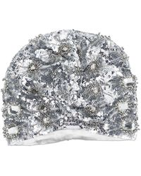 MaryJane Claverol Marigold Sequin Turban - Gray