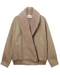Stella McCartney - Faux-Shearling-Trim Bomber Jacket - Lyst