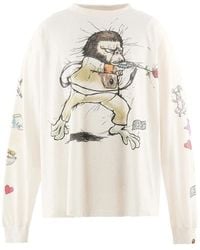 SAINT Mxxxxxx - X A Bathing Ape Graphic-Print Long-Sleeve T-Shirt - Lyst