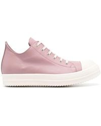 Rick Owens - Lido Leather Low-Top Sneakers - Lyst
