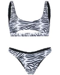 MATINEÉ - Zebra-Print Cut-Out Bikini - Lyst