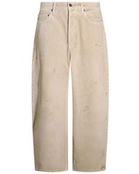 Balenciaga - Distressed Paint-Splatter Wide-Leg Jeans - Lyst